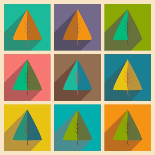 Flat with shadow concept and mobile application vector image