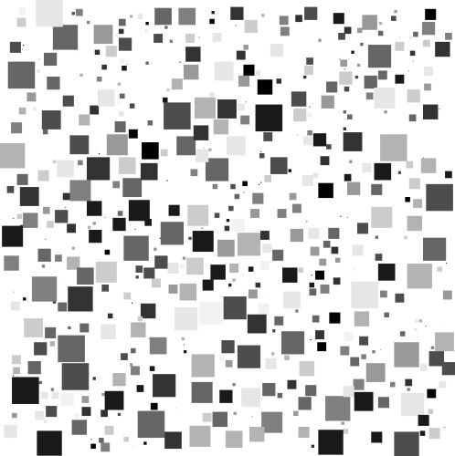 Grayscale random squares checkered pattern vector image