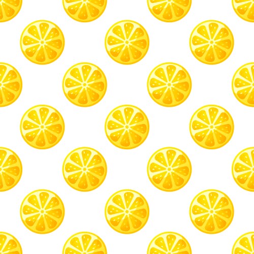 Seamless pattern with lemon slices background vector image