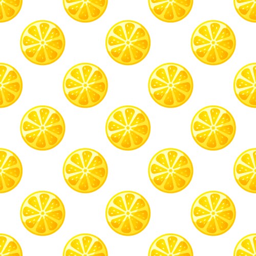 Seamless pattern with lemon slices background vector image