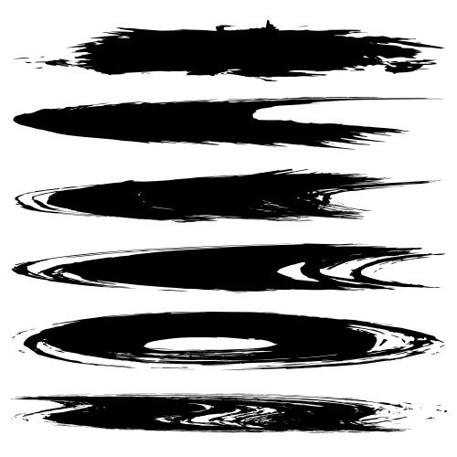 Set dark blobs vector image