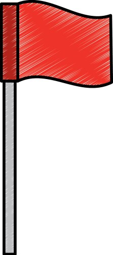 Pointer location flag isolated icon vector image