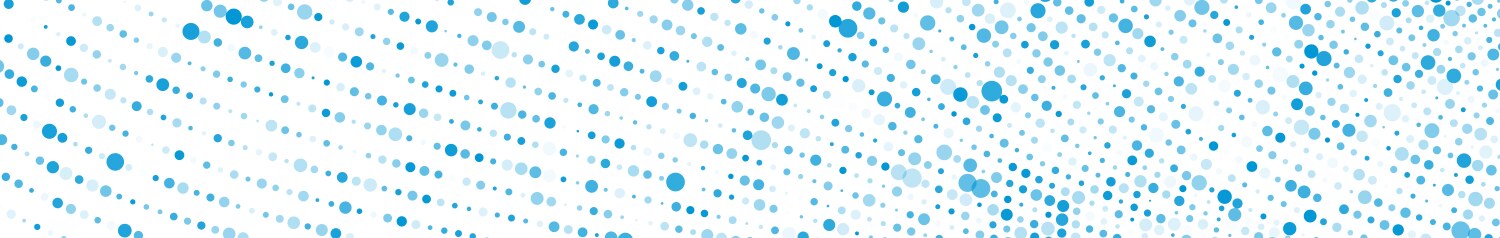 Bright blue dotted wavy lines abstract technology vector image