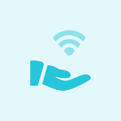 Easy to share data with wireless connection vector image