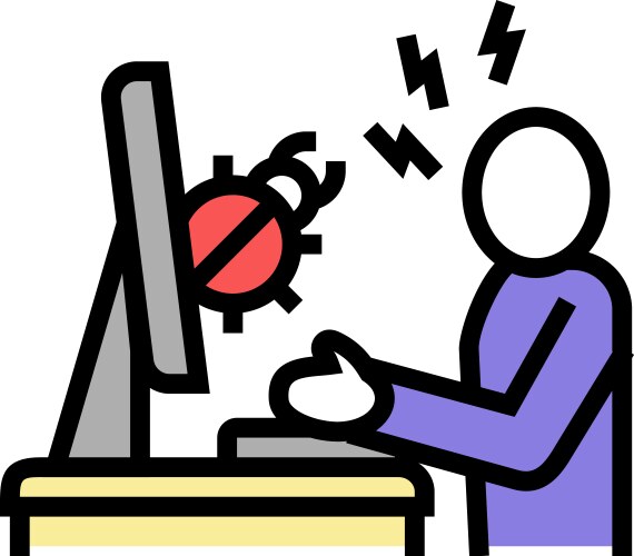 Sysadmin fixing debug color icon vector image