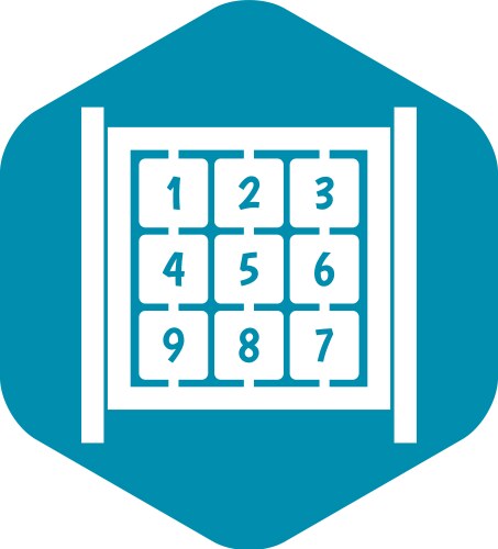 Cubes with numbers on playground icon simple style vector image