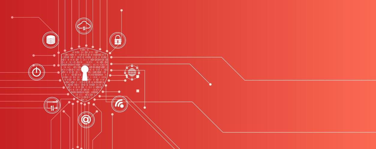 Digital lock protect data flow in global network vector image