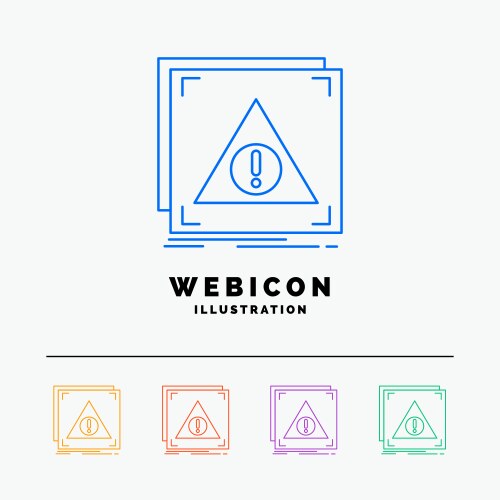 Error application denied server alert 5 color vektorbild