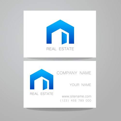 real estate business card vector image