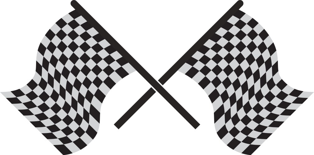 Two racing flags crossed Vector Images & Graphics for Commercial Use ...