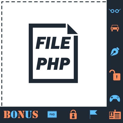 Php file icon flat vector image