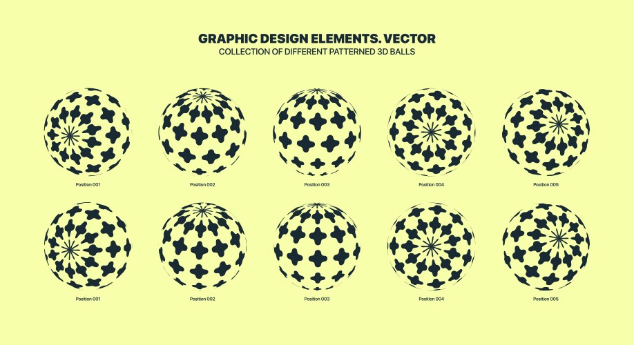 Assorted various halftone cross patterned 3d vector image