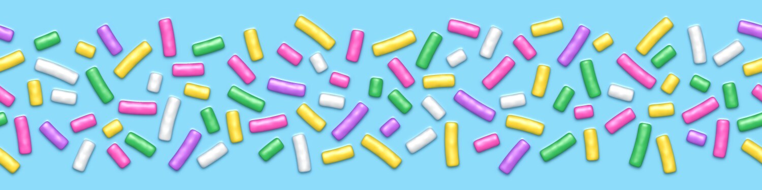 Seamless pattern with many decorative sprinkles Vector Image