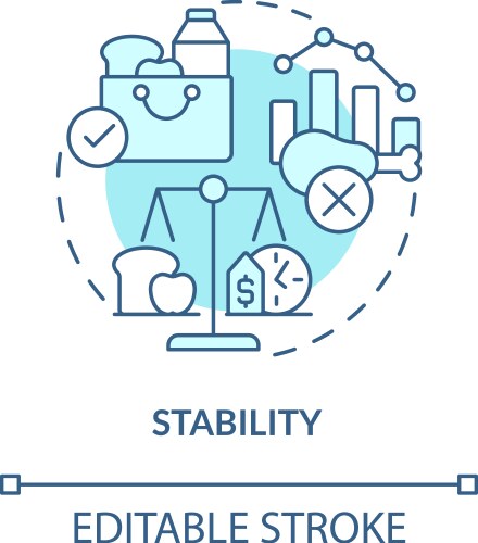 Stability concept icon Royalty Free Vector Image