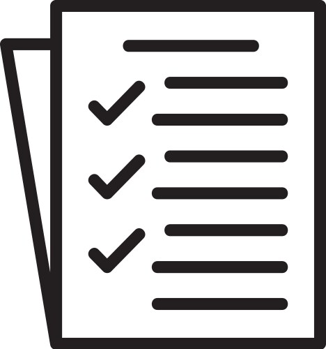 Task list linear style icon design vector image