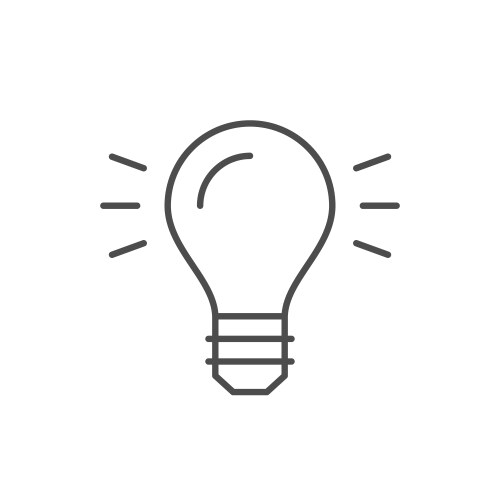 Light bulb line icon Royalty Free Vector Image