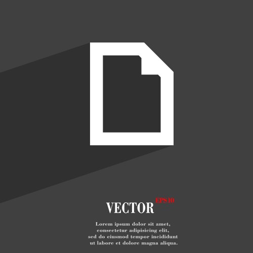 Text file document icon symbol flat modern web vector image