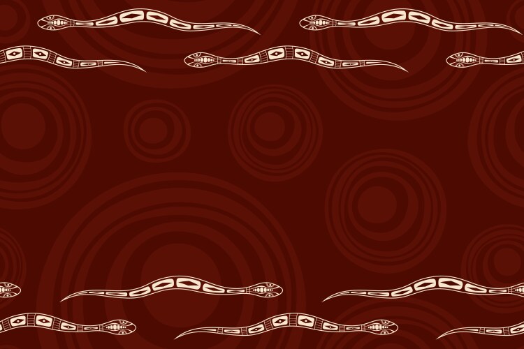 Seamless horizontal border pattern with snake vector image
