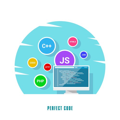 software development concept vector image