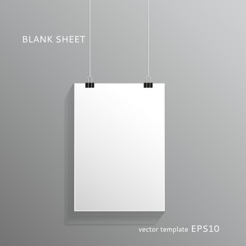 Blank folded paper sheet Royalty Free Vector Image