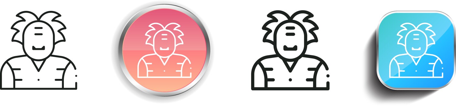 Giant icon thin linear regular and button style vector image