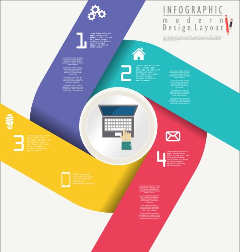 Infographic modern design template 8 vector image