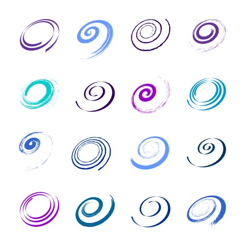 Spiral design elements Royalty Free Vector Image