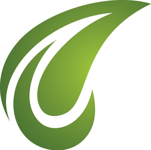 Green leaf nature organic logo Royalty Free Vector Image