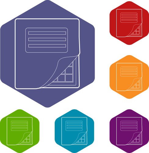Folder with table excel icon outline style vektorbild