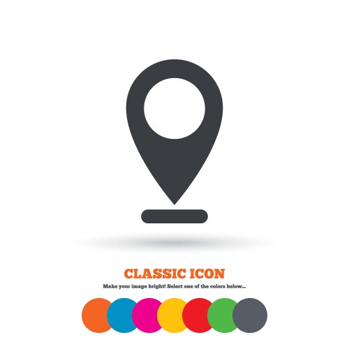 Internet mark icon navigation pointer symbol vector image