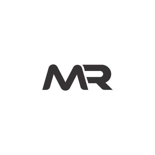 Initial letter mr or rm logo design template – Royalty-Free Vector ...