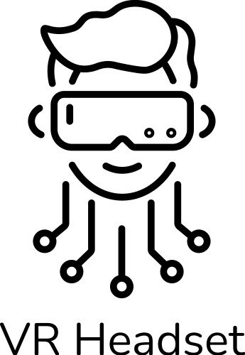 Vr headset Royalty Free Vector Image - VectorStock