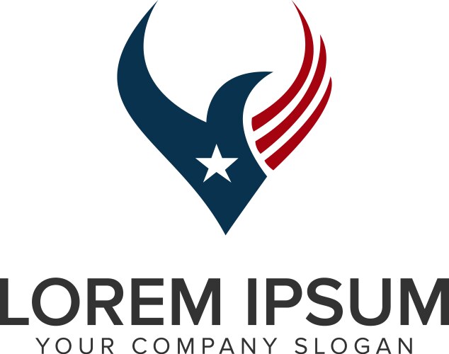 American Eagle Logo Concept Vector Image