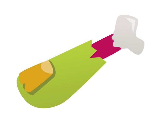 Severed finger - creative modern cartoon style Vector Image