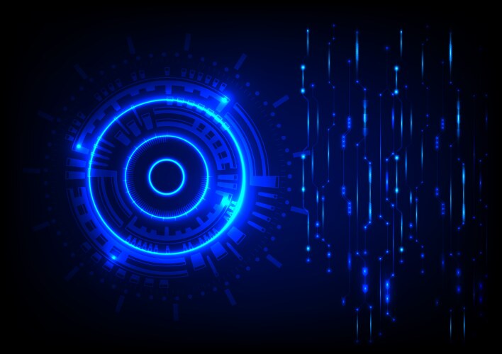 Graphics design circle cog glow concept hitech vector image