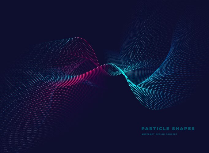 Abstract particle bulky wave Royalty Free Vector Image