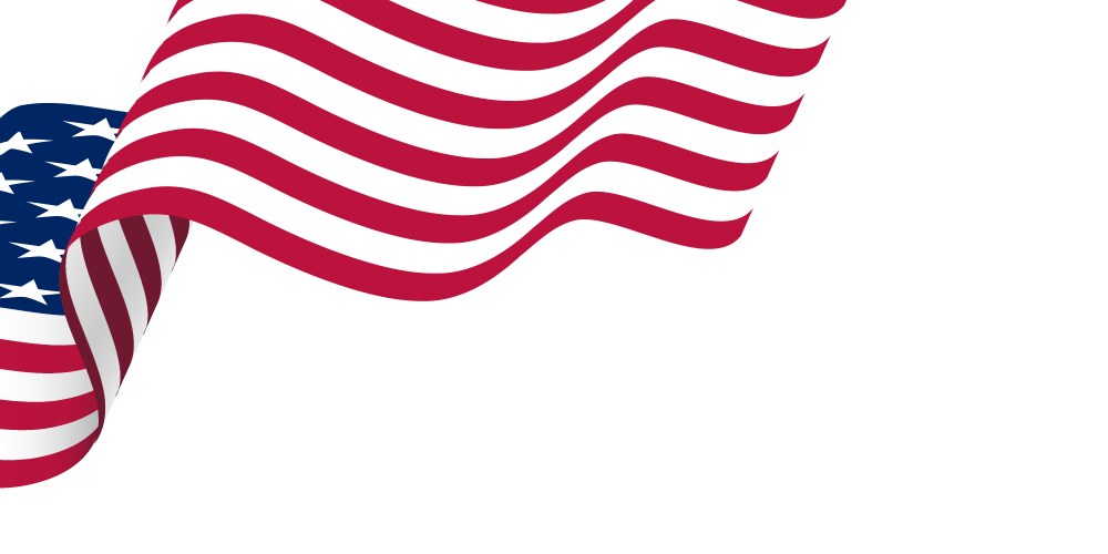 American waving flag Royalty Free Vector Image