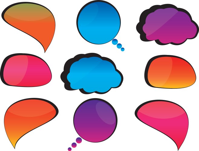 cool speech bubbles vector image