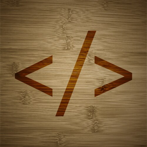 Programming code icon symbol flat modern web vektorbild