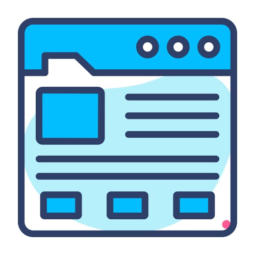 Web template icon user interface as a simple vector image