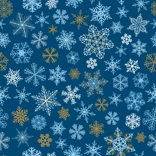 Snowflake seamless pattern Royalty Free Vector Image