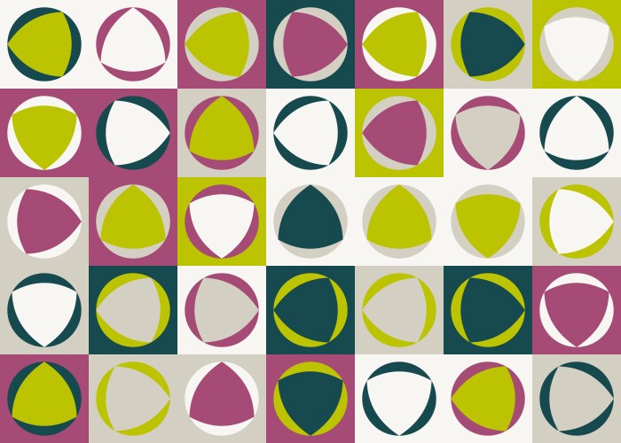 Abstract pattern graphics with simple geometric vector image