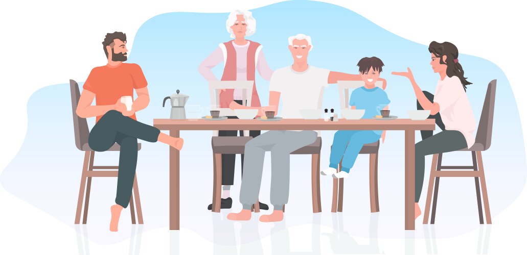 Boy Have Breakfast Vector Images (over 170)