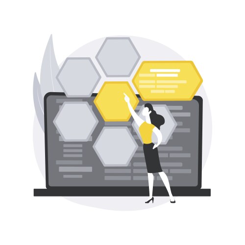 PHP and MySQL Development Concept vector image