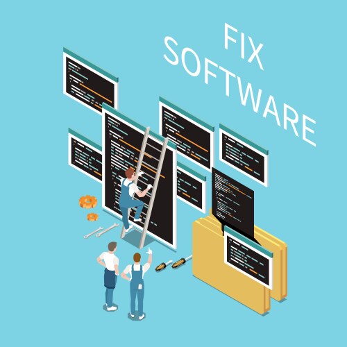 Programming work concept vektorbild