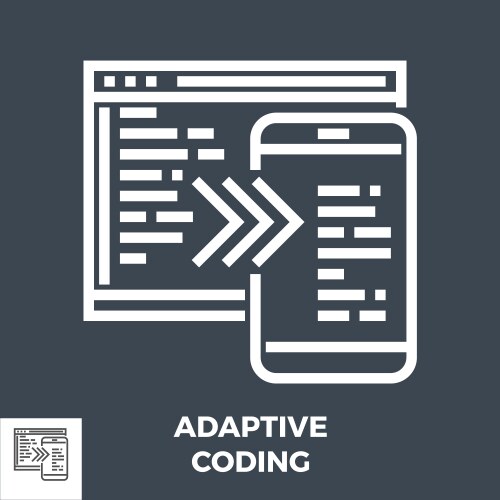 Adaptive coding thin line icon vector image
