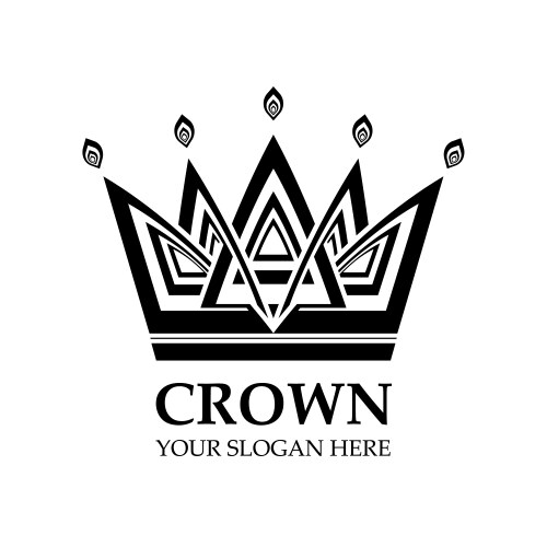 Creative crown concept logo design template Vector Image