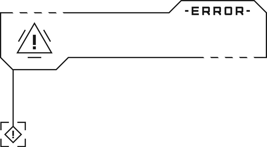 Error message callout interface element vector image
