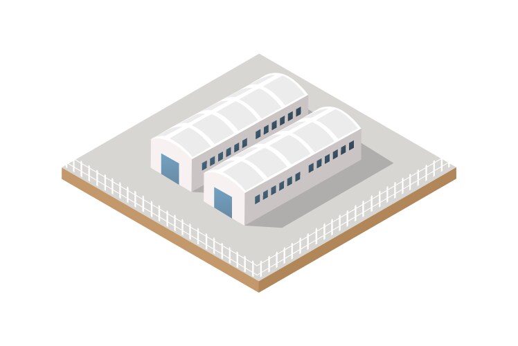 Factory isometric 3d icon Royalty Free Vector Image