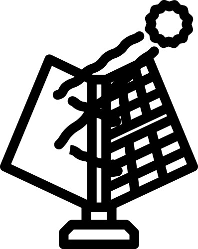 Roof solar panel line icon Royalty Free Vector Image